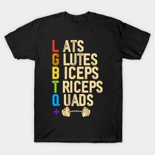 Lgbtq Weightlifting Quads Squad T-Shirt